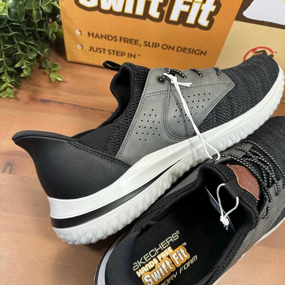 Skechers Men's Delson Swift Fit Hands Free Memory Foam Shoes Size 10.5 - Picture 4 of 7